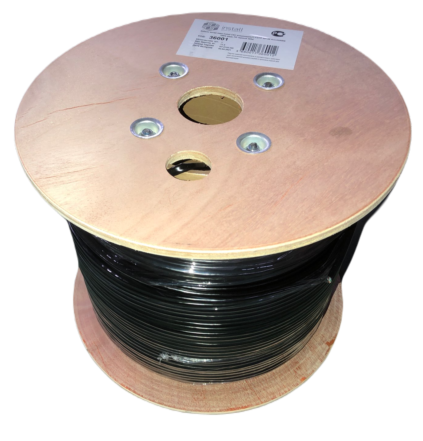 Кабель витая пара Install FTP 5E 4x2x24AWG 100% медь (OUT) 305м